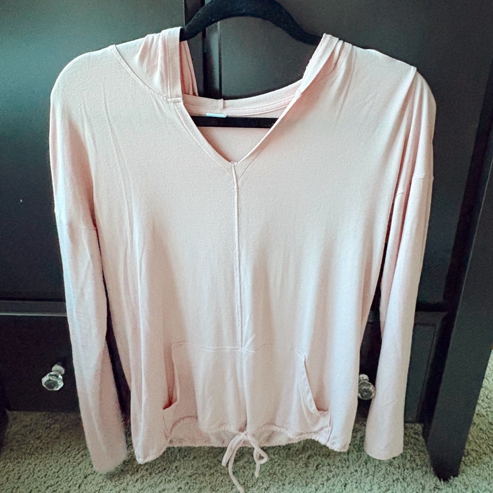 Women's Pink Lounge Hooded Top • Size XS